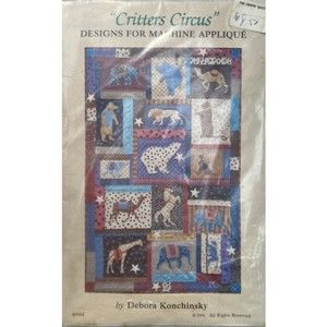 Vintage ©1991 - Critter Pattern Works - Critters Circus - Size 40" x 56"